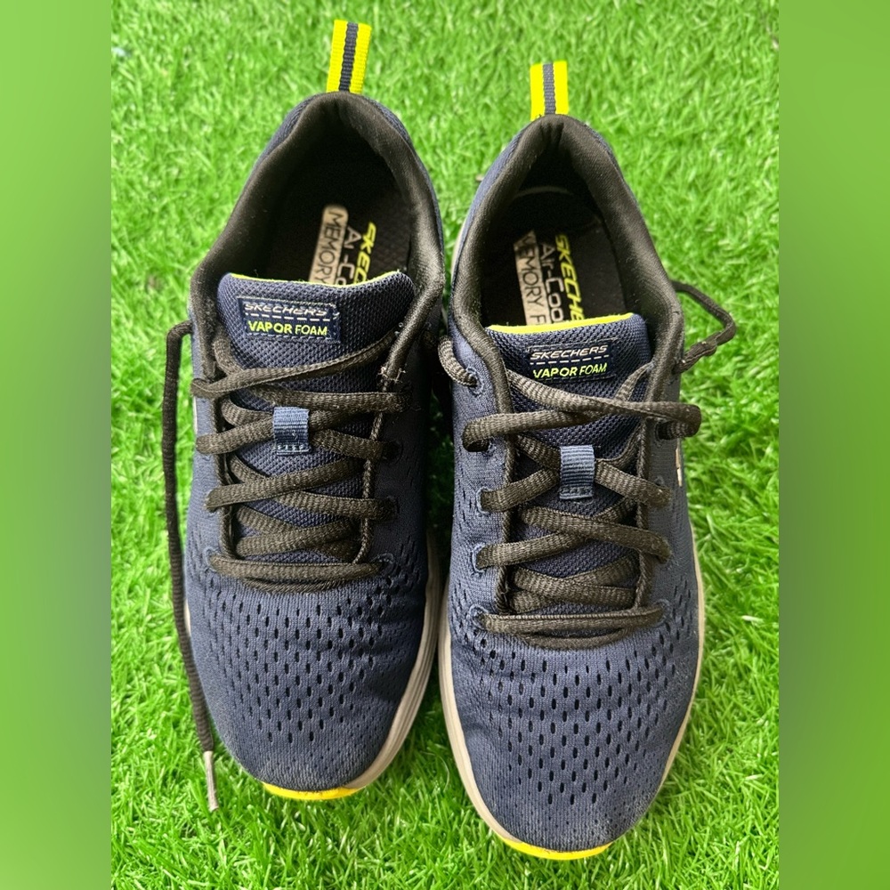 Skechers‎ Vapor Foam 404000L-NVLM shoes grey/green 
Size 3.5Y